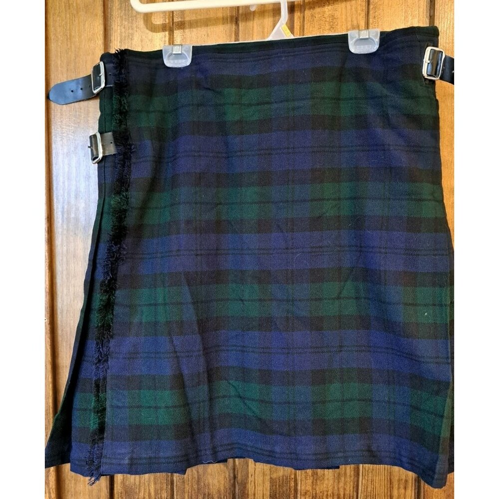 Scottish Design‎ Tartans Mens Black Watch Tartan Plaid Kilt Size 40 Acrylic